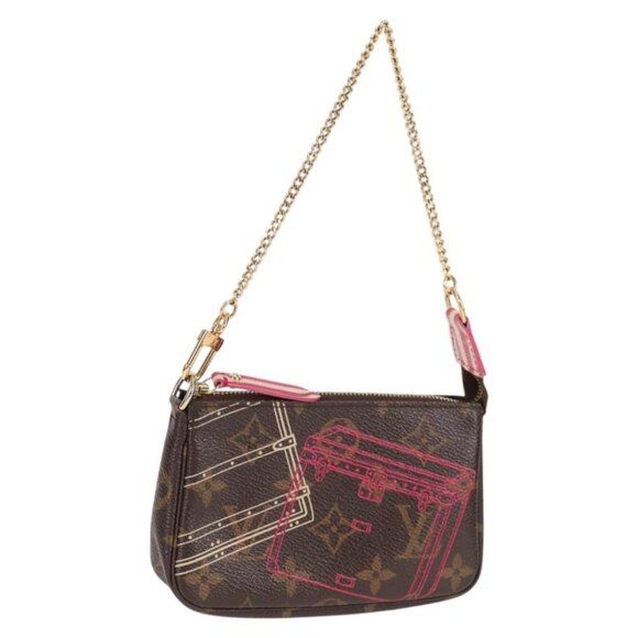 LOUIS VUITTON Christmas Only Mini Pochette Accessoires Pouch M58501 Auth 135900V - Picture 1 of 16